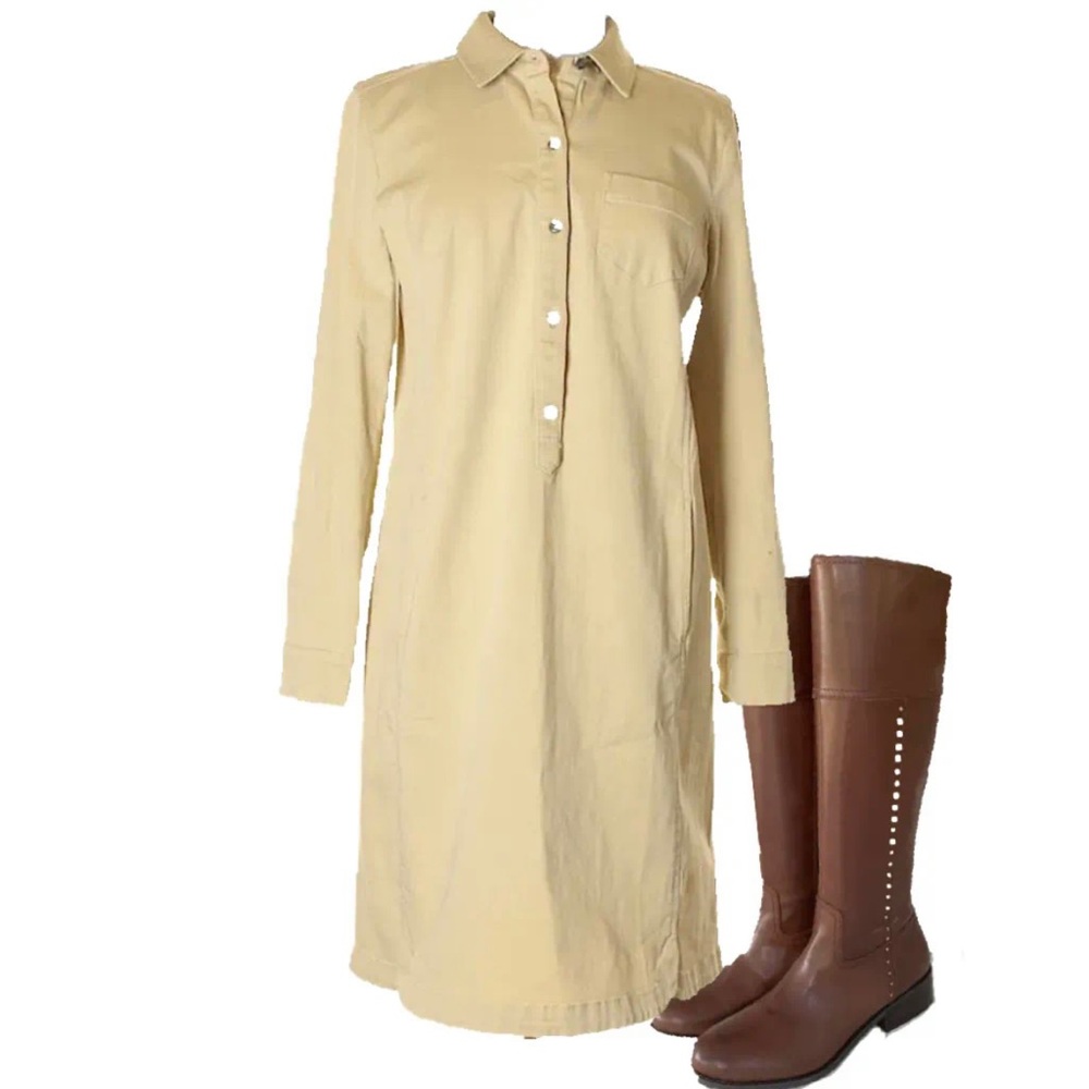 J.Jill Live-In-Chino dress, khaki, 12
